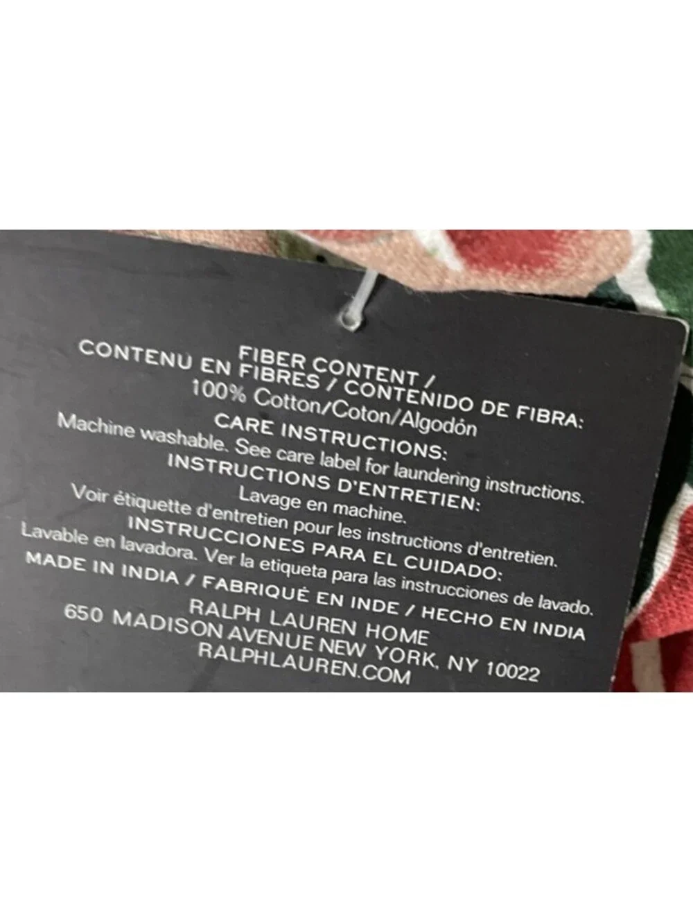 Ralph Lauren Black Label Kitchen Apron Poinsettia Holiday Christmas